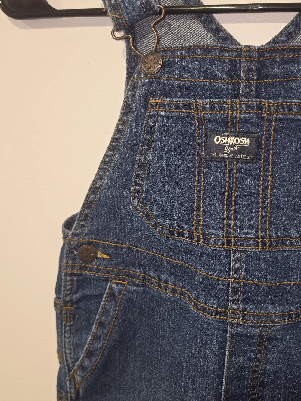 OshKosh B'gosh Classic Dark Wash Denim Overalls Kids Size 4T